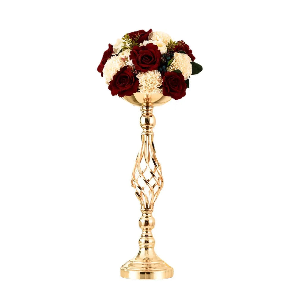 Golden Iron Art Candle Holder for Wedding Decor - Smarsty