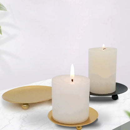 Iron Plate Candle Holder for Elegant Wedding Decor - Smarsty