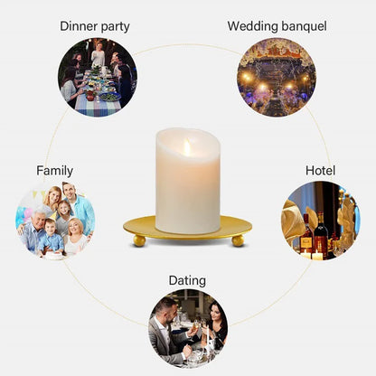 Iron Plate Candle Holder for Elegant Wedding Decor - Smarsty