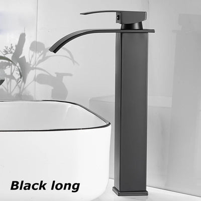 Stainless Steel Waterfall Basin Faucet with Hot and Cold Options - Smarsty
