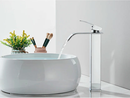 Brushed Gold Waterfall Bathroom Sink Faucet Mixer - Smarsty