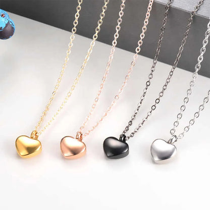 Small Heart Cremation Urn Necklace for Ashes - Smarsty