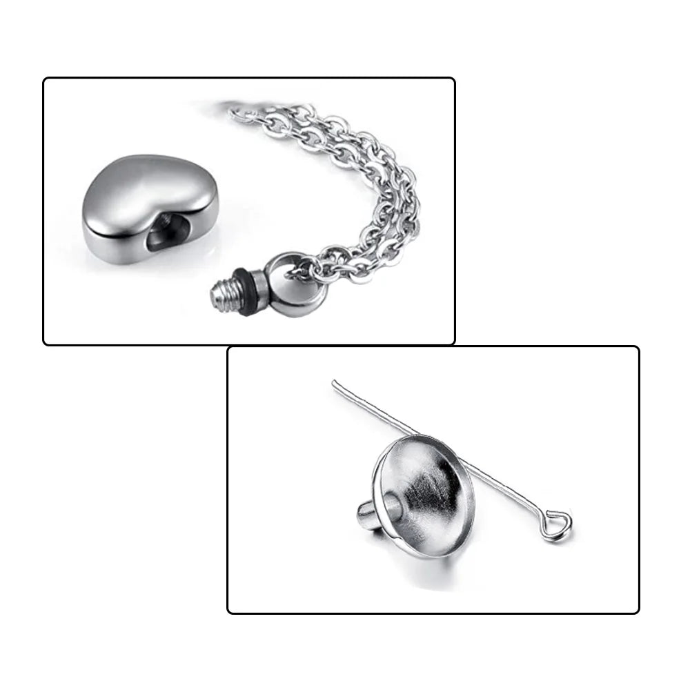 Small Heart Cremation Urn Necklace for Ashes - Smarsty
