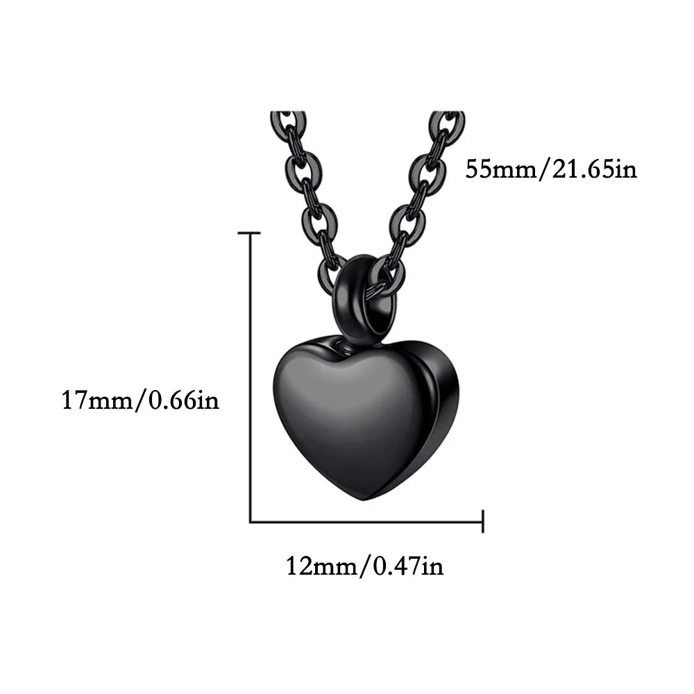 Small Heart Cremation Urn Necklace for Ashes - Smarsty
