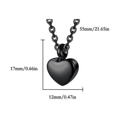 Small Heart Cremation Urn Necklace for Ashes - Smarsty