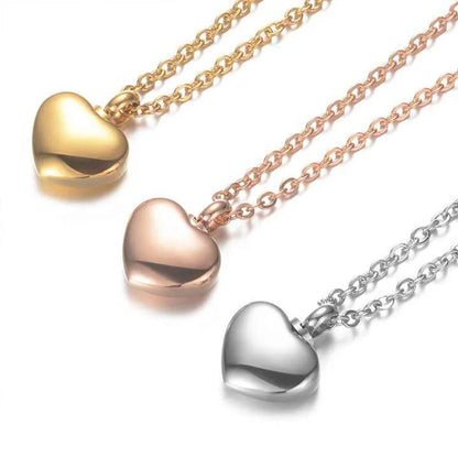 Small Heart Cremation Urn Necklace for Ashes - Smarsty