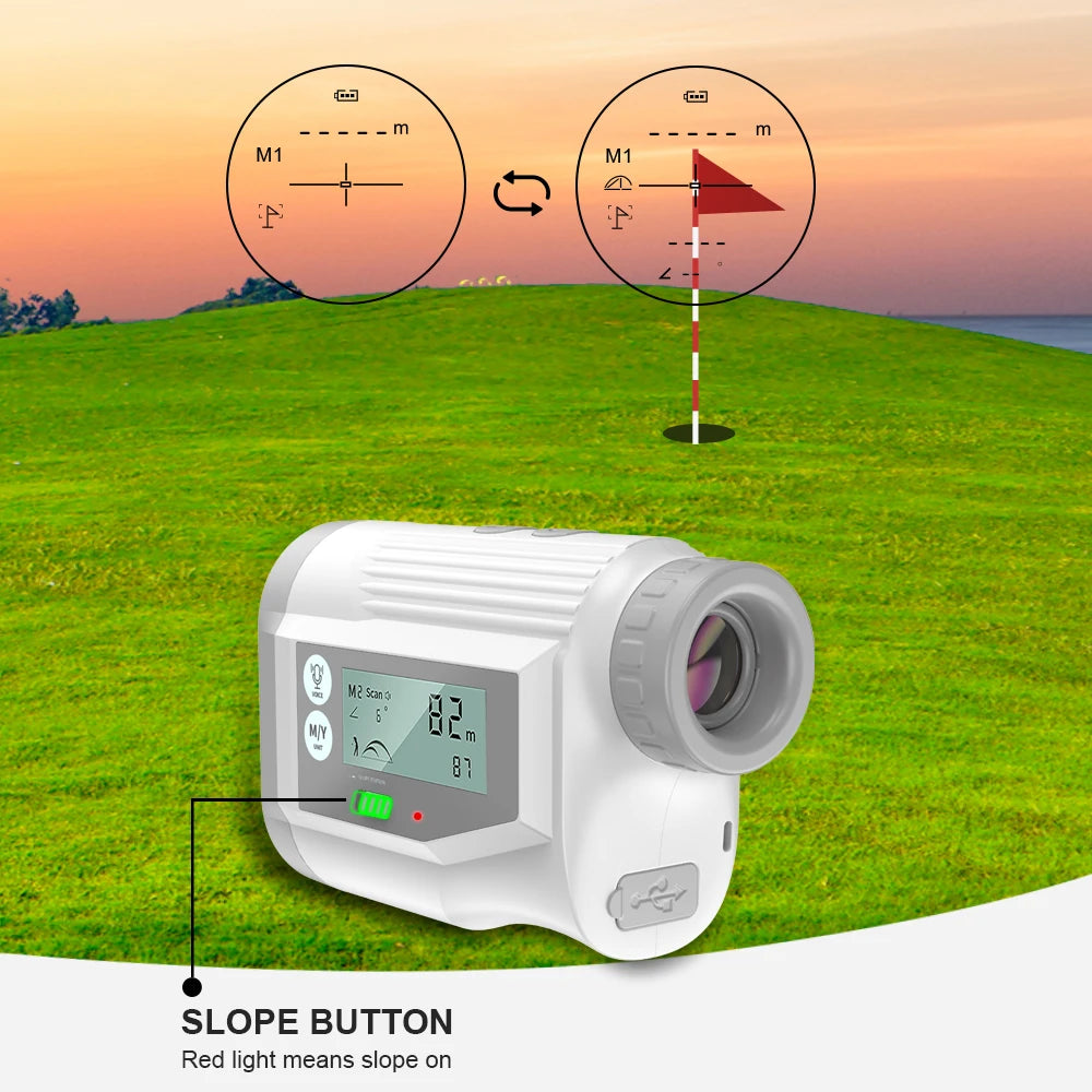 Nohawk Golf Laser Rangefinder USB Rechargeable with Slope Compensation - Smarsty