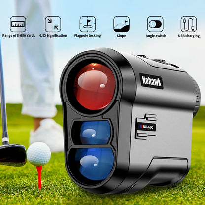 Nohawk Golf Laser Rangefinder USB Rechargeable with Slope Compensation - Smarsty