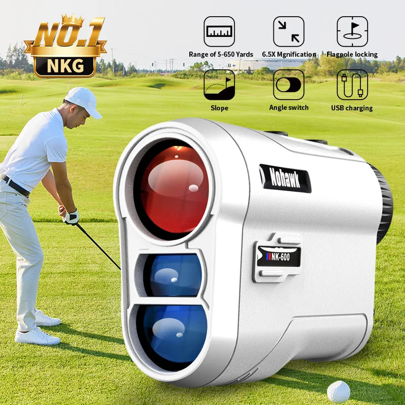 Nohawk Golf Laser Rangefinder USB Rechargeable with Slope Compensation - Smarsty