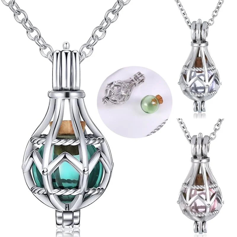 Hollow Teardrop Urn Necklace for Ashes Memorial - Smarsty
