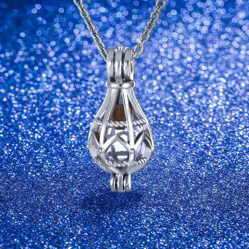 Hollow Teardrop Urn Necklace for Ashes Memorial - Smarsty