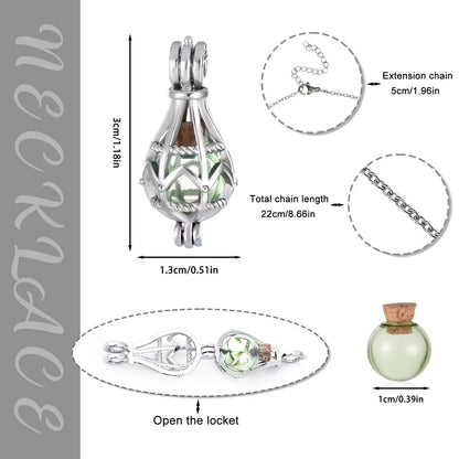 Hollow Teardrop Urn Necklace for Ashes Memorial - Smarsty