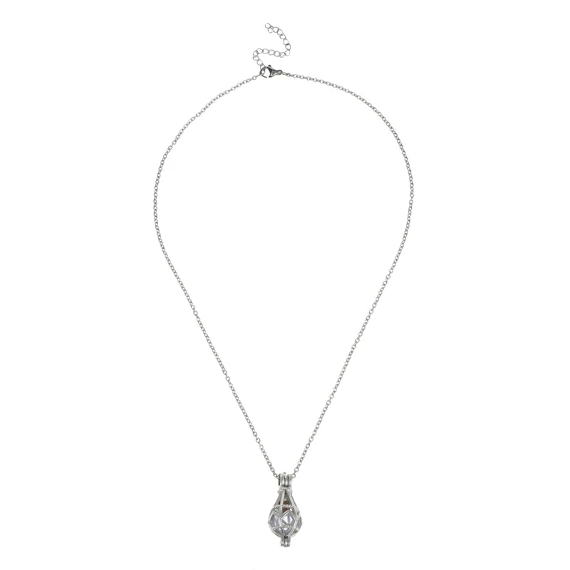 Hollow Teardrop Urn Necklace for Ashes Memorial - Smarsty
