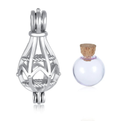 Hollow Teardrop Urn Necklace for Ashes Memorial - Smarsty