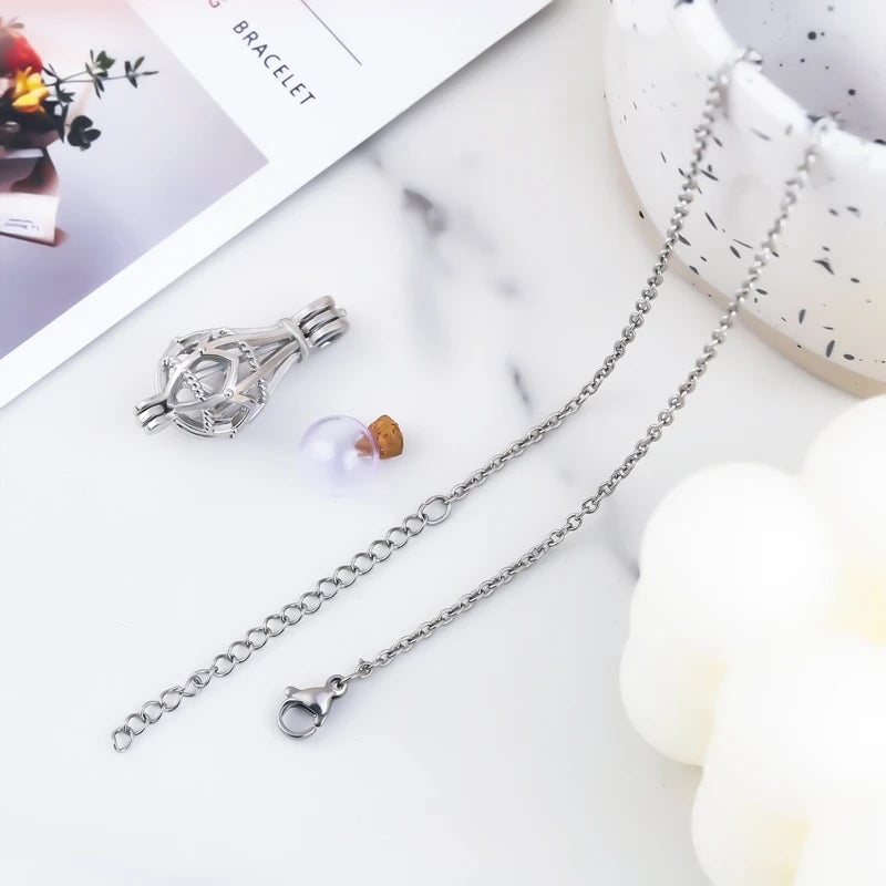 Hollow Teardrop Urn Necklace for Ashes Memorial - Smarsty