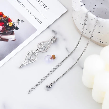 Hollow Teardrop Urn Necklace for Ashes Memorial - Smarsty