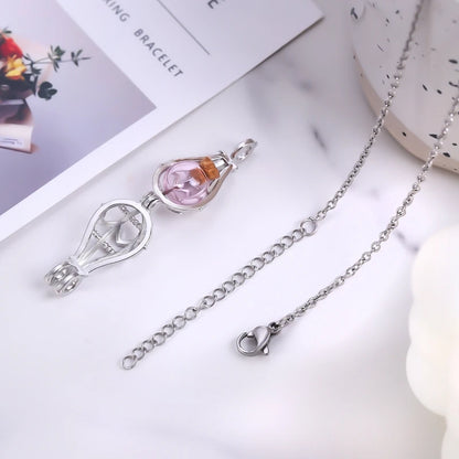 Hollow Teardrop Urn Necklace for Ashes Memorial - Smarsty