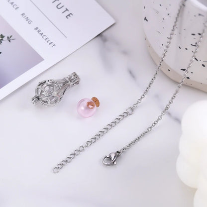 Hollow Teardrop Urn Necklace for Ashes Memorial - Smarsty