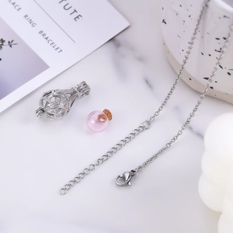 Hollow Teardrop Urn Necklace for Ashes Memorial - Smarsty