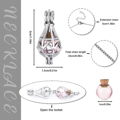Hollow Teardrop Urn Necklace for Ashes Memorial - Smarsty