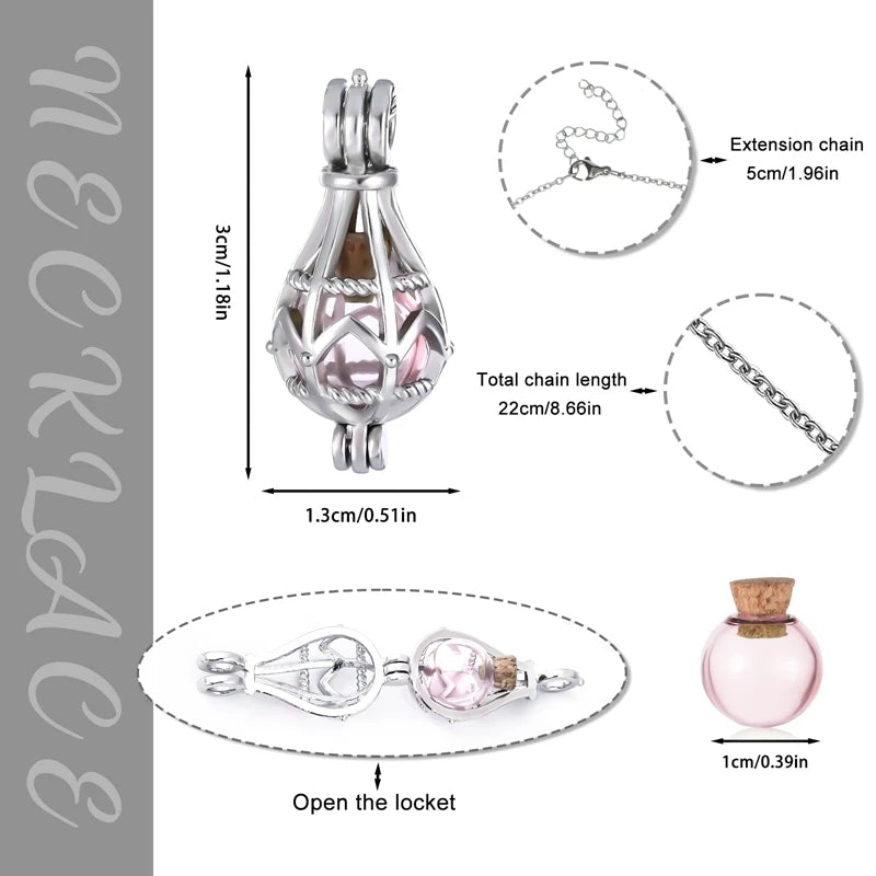 Hollow Teardrop Urn Necklace for Ashes Memorial - Smarsty