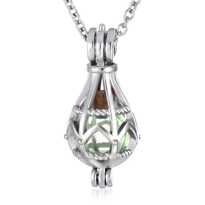 Hollow Teardrop Urn Necklace for Ashes Memorial - Smarsty