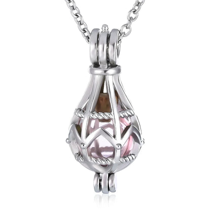 Hollow Teardrop Urn Necklace for Ashes Memorial - Smarsty