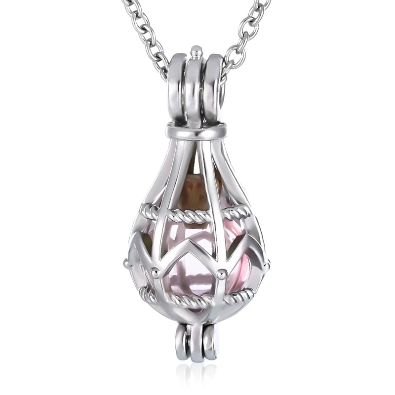 Hollow Teardrop Urn Necklace for Ashes Memorial - Smarsty