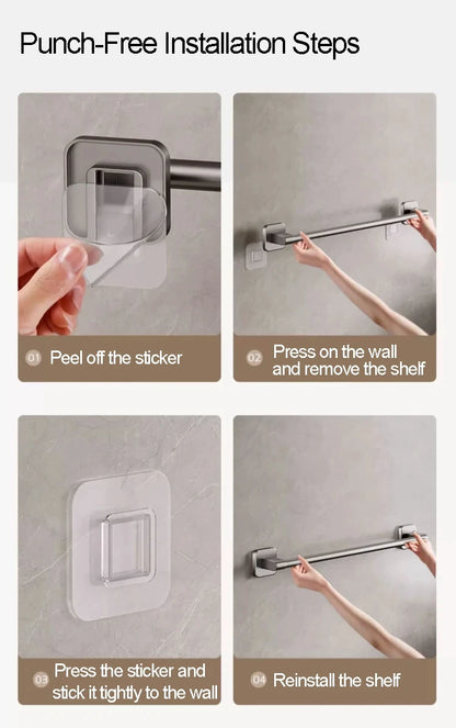 Wall Mounted Towel Holder with No Drilling Convenience - Smarsty