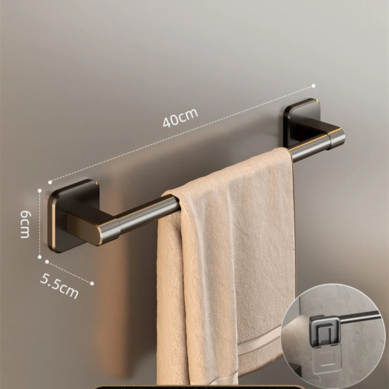 Wall Mounted Towel Holder with No Drilling Convenience - Smarsty