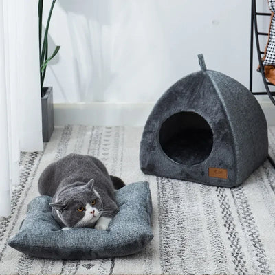 Warm Triangle Cat Nest for Deep Sleep Comfort - Smarsty