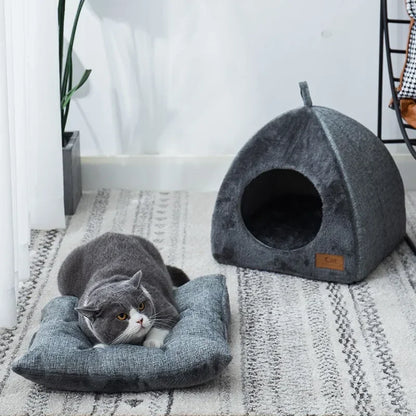 Warm Triangle Cat Nest for Deep Sleep Comfort - Smarsty