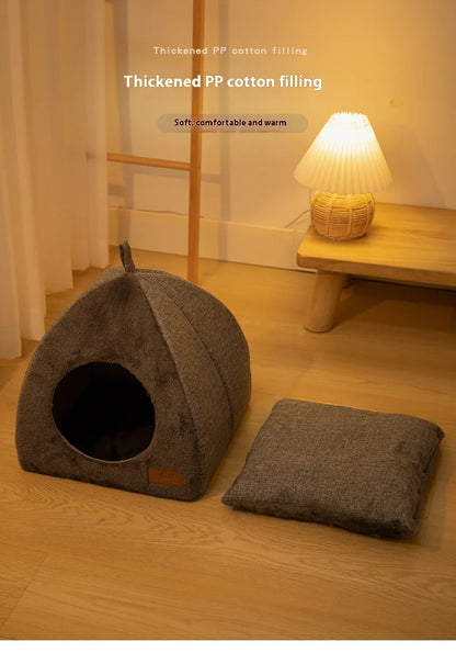 Warm Triangle Cat Nest for Deep Sleep Comfort - Smarsty