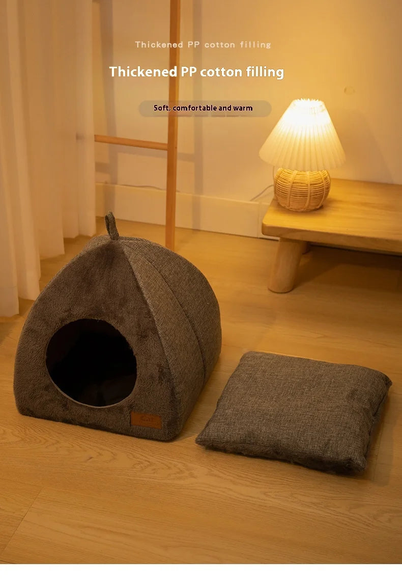 Warm Triangle Cat Nest for Deep Sleep Comfort - Smarsty