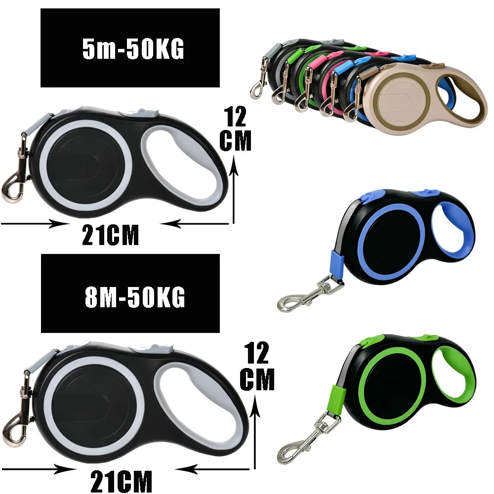 Retractable Dog Leash with Adjustable Collar for All Sizes - Smarsty