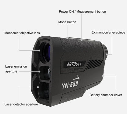 ARTBULL 650m Laser Golf Rangefinder with Slope Feature - Smarsty
