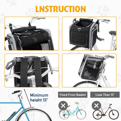 Expandable Soft Sided Pet Carrier Backpack for Bikes - Smarsty
