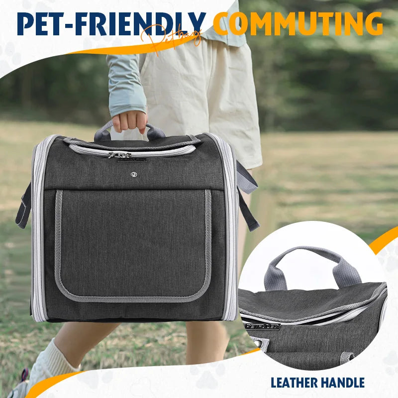 Expandable Soft Sided Pet Carrier Backpack for Bikes - Smarsty