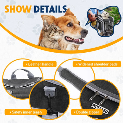 Expandable Soft Sided Pet Carrier Backpack for Bikes - Smarsty