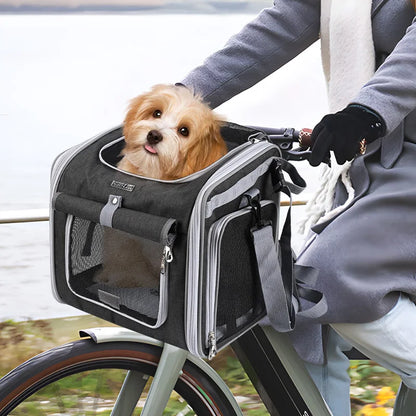 Expandable Soft Sided Pet Carrier Backpack for Bikes - Smarsty