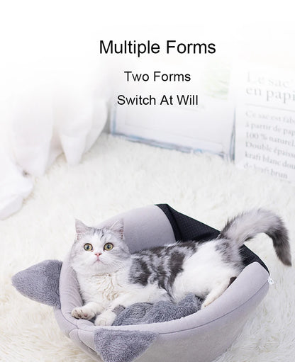 Cute Cat Head Shape Warm Sleeping Cave Nest - Smarsty