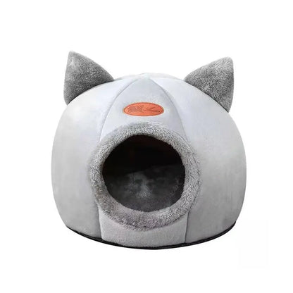 Cute Cat Head Shape Warm Sleeping Cave Nest - Smarsty