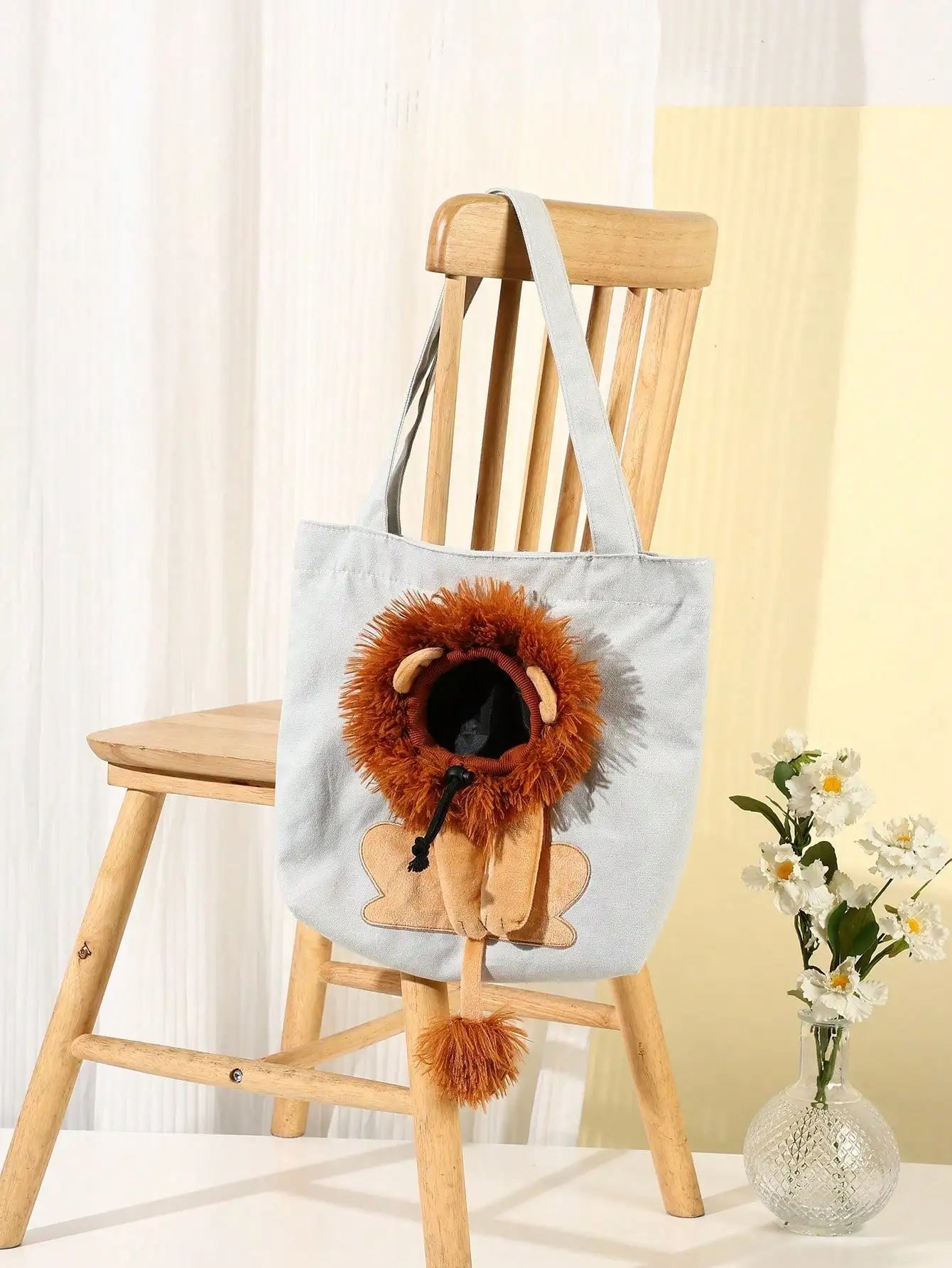 Cute Lion Shaped Cat Carrier Bag for Travel - Smarsty