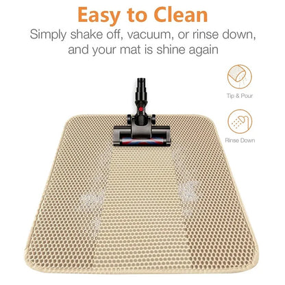 Non Slip Cat Litter Mat Waterproof Double Layer Design - Smarsty