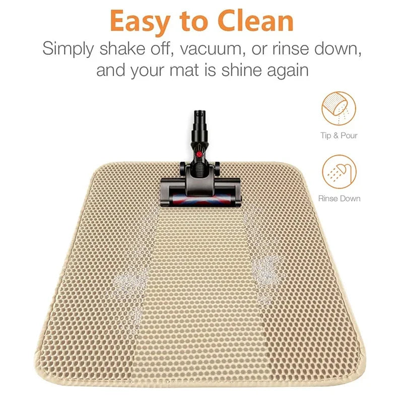 Non Slip Cat Litter Mat Waterproof Double Layer Design - Smarsty