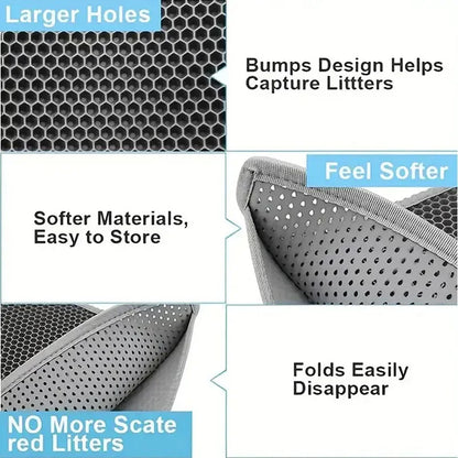 Non Slip Cat Litter Mat Waterproof Double Layer Design - Smarsty