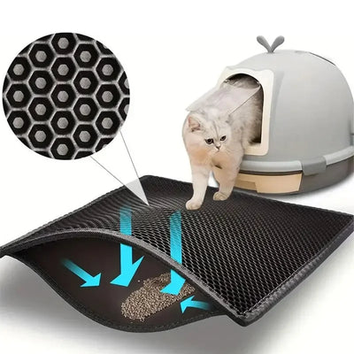 Non Slip Cat Litter Mat Waterproof Double Layer Design - Smarsty