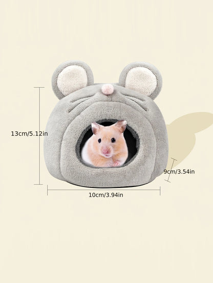 Cute Mouse Shaped Hamster Bed for Winter Warmth - Smarsty