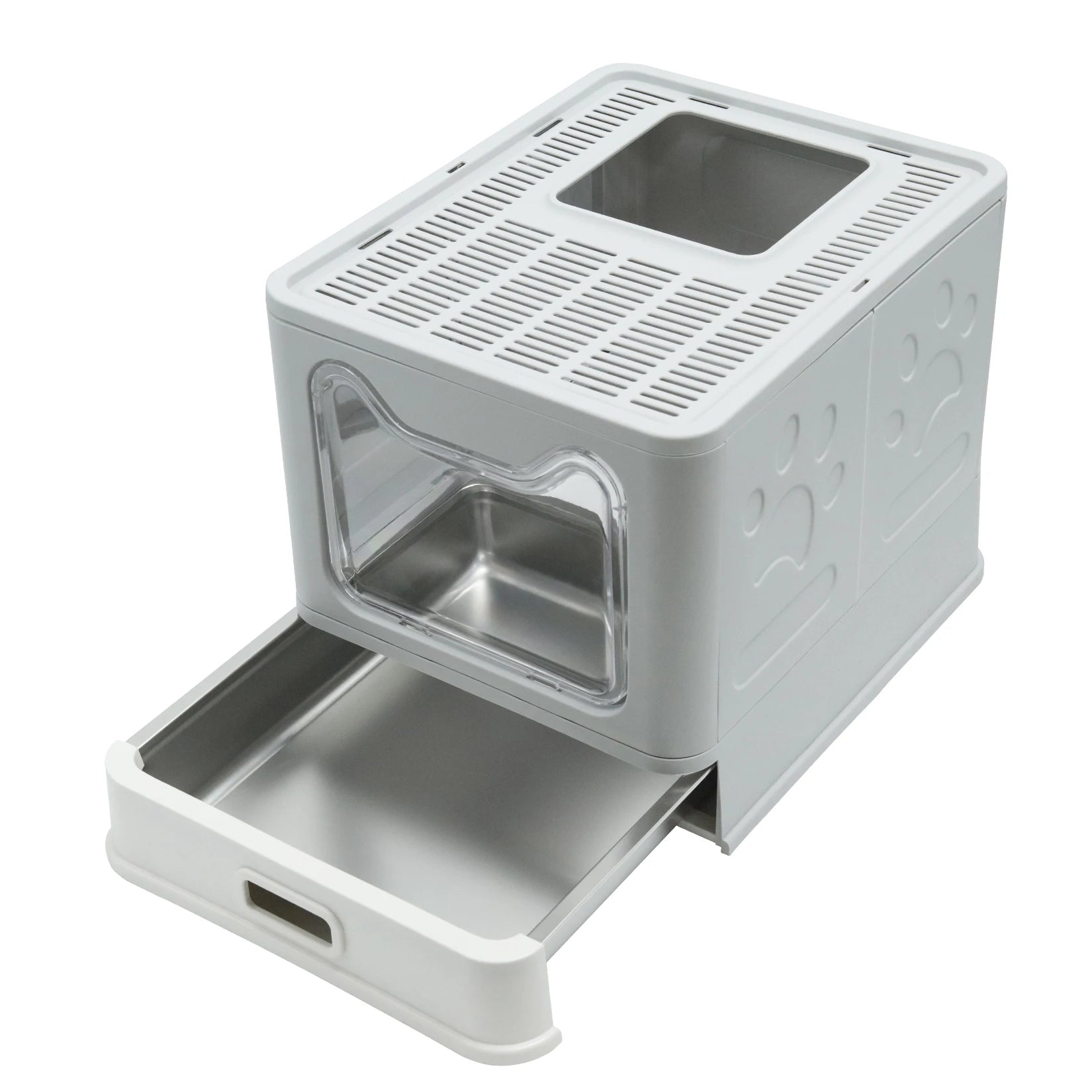 Stainless Steel Cat Litter Box with Easy Clean Lid - Smarsty