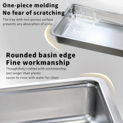 Stainless Steel Cat Litter Box with Easy Clean Lid - Smarsty